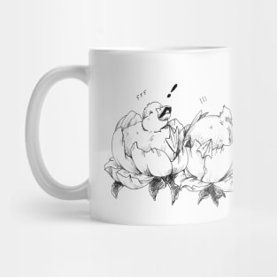 Cute Ducks Laughing In Flowers Mug